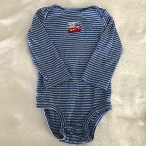 BLUE & GREY Striped Long sleeve Onesie💙🖤